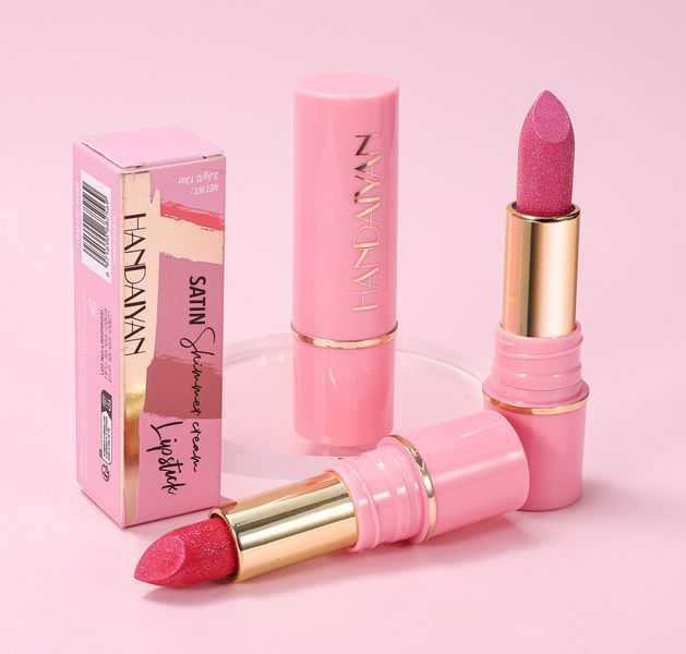 Помада для губ з металевим блиском Handaiyan Satin Shimmer Cream Lipstick 05 Rose Nude 01138 фото