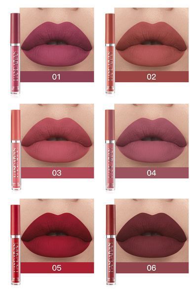 Набір рідких матових помад Handaiyan Matte Liquid Lipstick A 6 шт 01202 фото