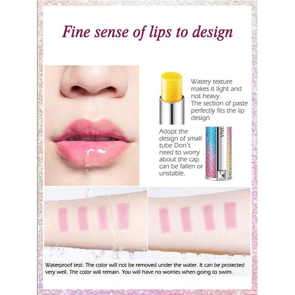 Зволожуючий захисний бальзам для губ з легким рожевим відтінком Senana Marina Starry Sky Discolor Lip Balm 00579 фото