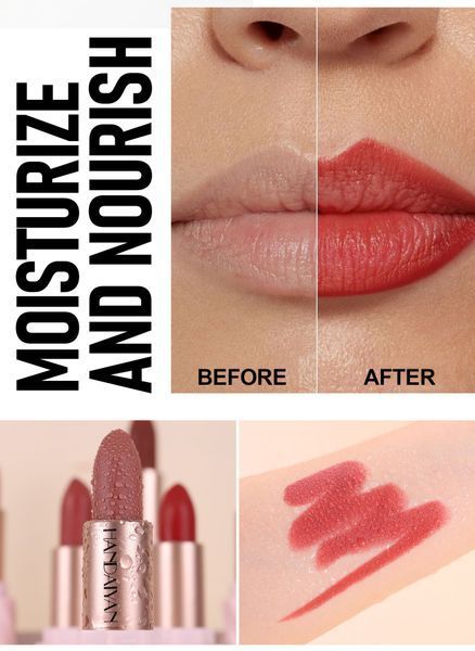 Матовая помада для губ Handaiyan Nourishing Ice-Cream Lipstick 02 Warm Nude 01182 фото