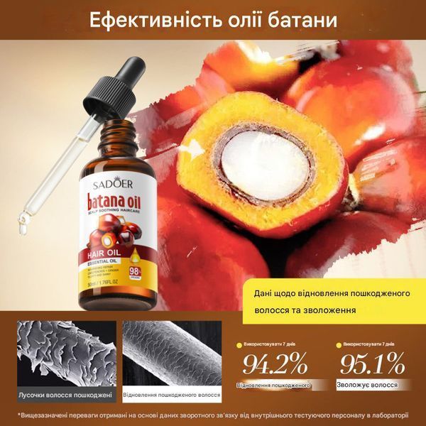 Олія батана для живлення та зміцнення волосся Sadoer Batana Essential Oil 50 мл 01209 фото