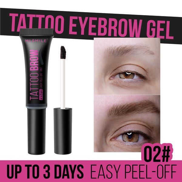 Гель-фарба для брів MLSMILE Tattoo Brow Medium Black 03 чорний 10 мл 01188 фото