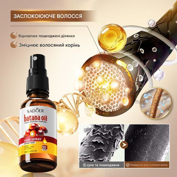 Олія батана спрей для росту та густоти волосся Sadoer Batana Oil Dense Hair 30 мл 01210 фото
