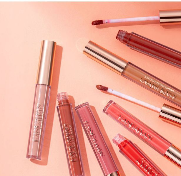 Набір 2в1 рідка матова помада та олівець контурний для губ Handaiyan Lips Kit 02 Warm Nude 01189 фото