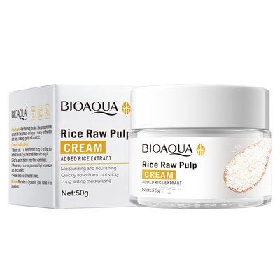 Крем для обличчя на основі рису Bioaqua Rice Raw Pulp Cream 00370 фото