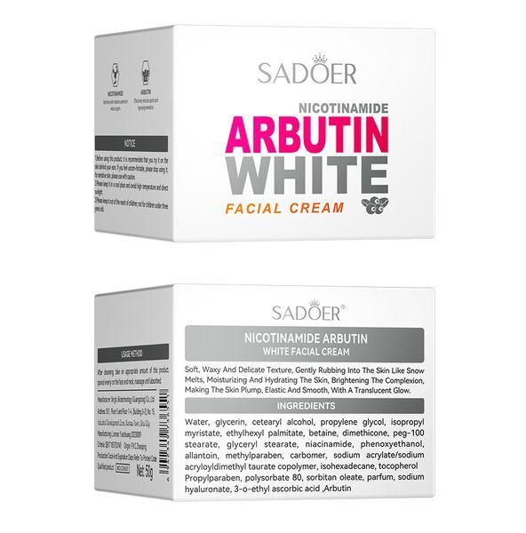 Отбеливающий крем для лица Sadoer Nicotinamide Arbutin White Facial Cream с ниацинамидом и арбутином 50 мл 01213 фото