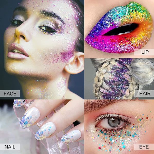 Жидкий глиттер для лица и тела Handaiyan Face & Body Glitter Gel 104 Iridescent Candy Pink 30 мл 01191 фото