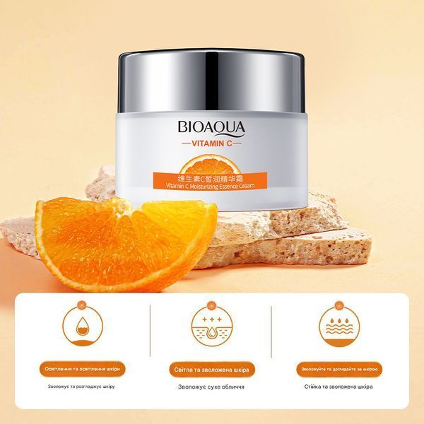 Крем для обличчя Bioaqua Vitamin C Moisturizing Essence Cream 50 г 00371 фото