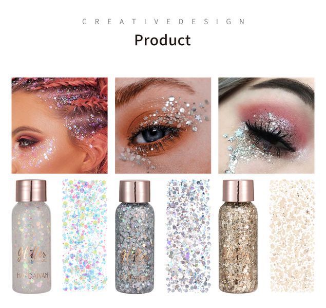 Жидкий глиттер для лица и тела Handaiyan Face & Body Glitter Gel 104 Iridescent Candy Pink 30 мл 01191 фото