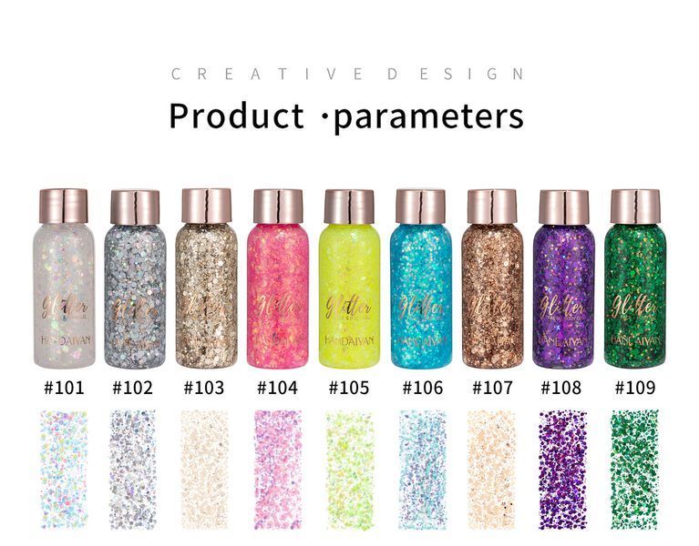 Жидкий глиттер для лица и тела Handaiyan Face & Body Glitter Gel 104 Iridescent Candy Pink 30 мл 01191 фото