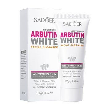 Очищувальна та освітлююча пінка для вмивання Sadoer Nicotinamide Arbutin White Facial Cleanser з ніацинамідом та арбутином 100 мл 01214 фото