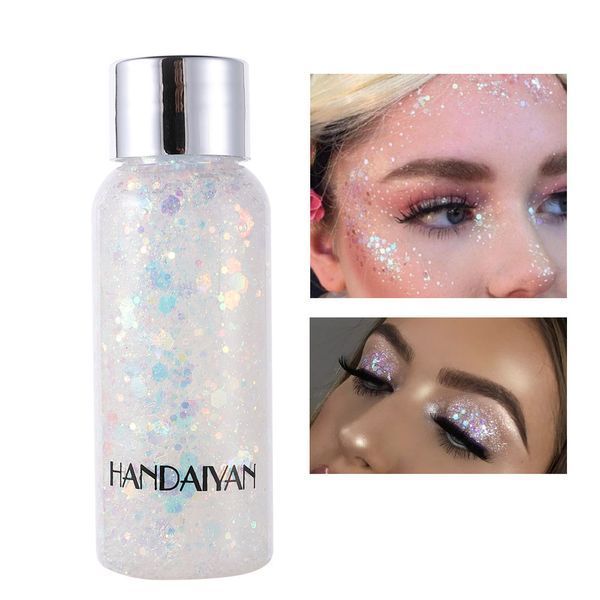 Жидкий глиттер для глаз, лица, тела и волос Handaiyan Face & Body Teras Glitter Gel 01 Holographic Silver 30 мл 01096 фото