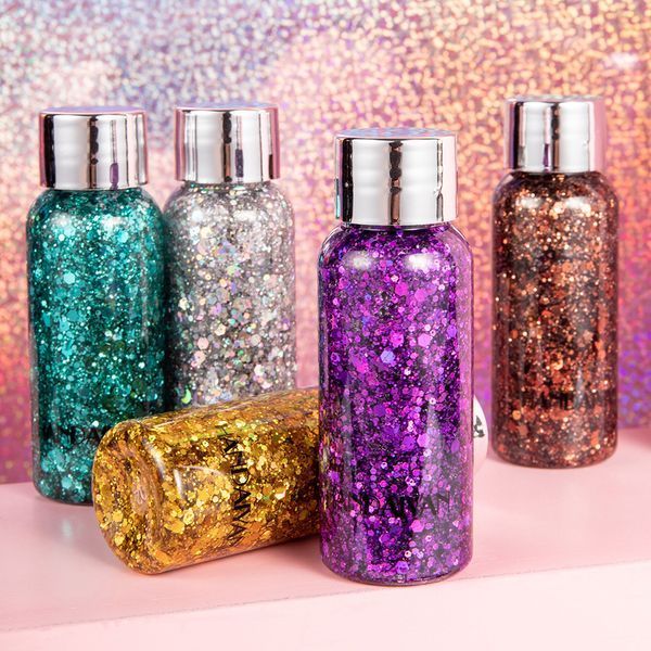 Жидкий глиттер для глаз, лица, тела и волос Handaiyan Face & Body Teras Glitter Gel 01 Holographic Silver 30 мл 01096 фото