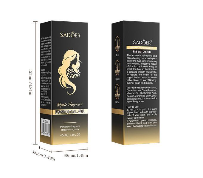 Олія для відновлення волосся Sadoer Repair Fragances Essential Oil 40 мл 01217 фото