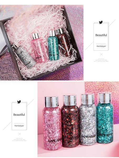 Жидкий глиттер для глаз, лица, тела и волос Handaiyan Face & Body Teras Glitter Gel 09 Iridescent White 30 мл 01097 фото