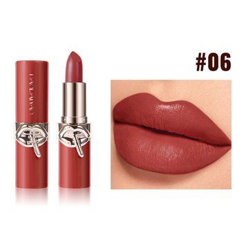 Кремова помада для губ Handaiyan Velvet Creamy Lipstick High-Pigment 06 Warm Rosewood 01174 фото