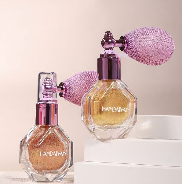 Хайлайтер-спрей для обличчя, тіла та волосся Handaiyan Glitter Highlight Body Mist 03 Citrine 01100 фото