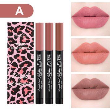 Набор матовых помад Dragon Ranee карандаш для губ Matte Lipstick Pen A 3 шт 00815 фото