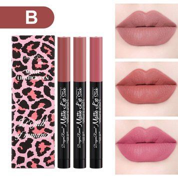 Набір матових помад Dragon Ranee олівець для губ Matte Lipstick Pen B 3 шт 00816 фото