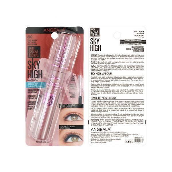 Туш для вій TUZ Sky High Lash Sensational Waterproof Angeala з ефектом подовження 10 мл 00772 фото