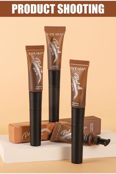 Тінт гель-фарба для брів Handaiyan Peel-Off Brow Tint Chocolate 04 темно-коричневий 7 мл 01145 фото