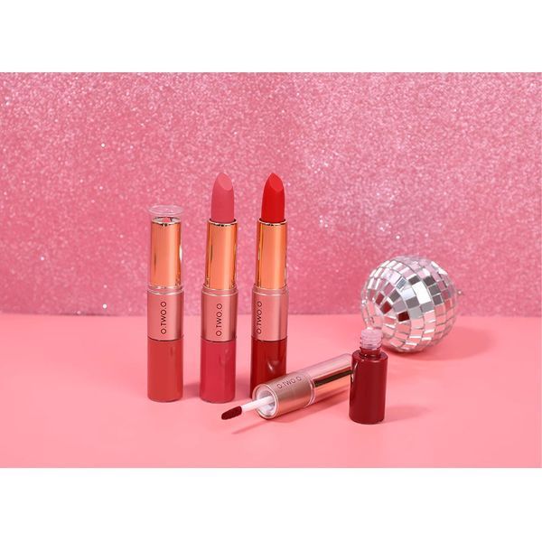 Матовая помада для губ O.TWO.O 2 in 1 Matte Lipstick & Liquid Lipstick 03 00980 фото
