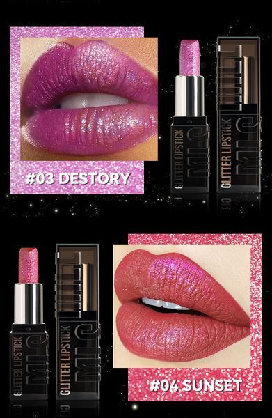 Помада для губ із металевим блиском MLSMILE Glitter Spark Lipstick 05 Stunner 01091 фото
