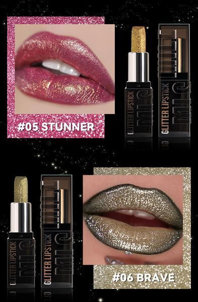Помада для губ із металевим блиском MLSMILE Glitter Spark Lipstick 05 Stunner 01091 фото