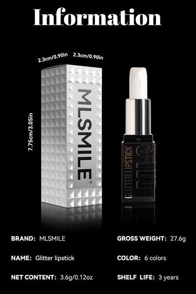 Помада для губ із металевим блиском MLSMILE Glitter Spark Lipstick 05 Stunner 01091 фото