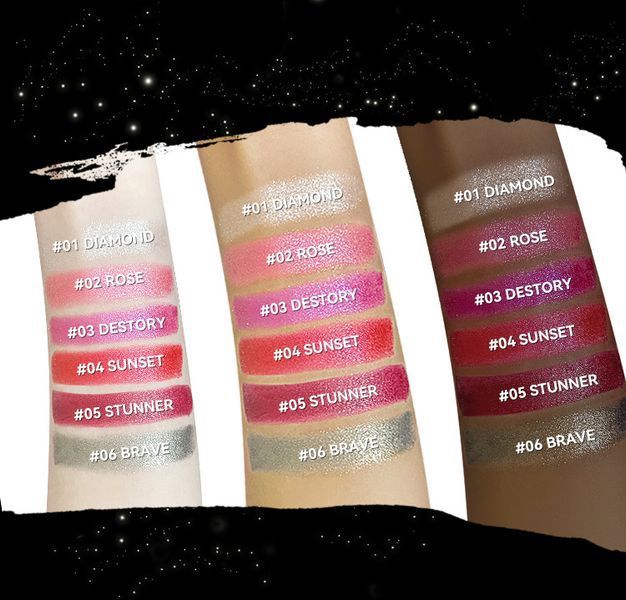 Помада для губ із металевим блиском MLSMILE Glitter Spark Lipstick 05 Stunner 01091 фото