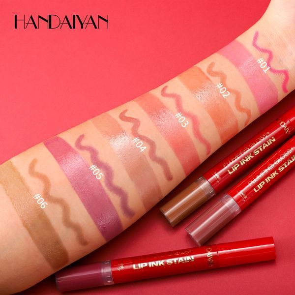 Двусторонний маркер-тинт и блеск для губ Handaiyan 2-in-1 Lip Ink Stain & Plumping Gloss 02 Sweet Orange 01149 фото