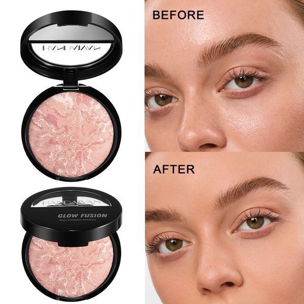 Запечена пудра для обличчя Handaiyan Glow Fushion Baked Powder Fair 01 Porcelain 15 г 01280 фото