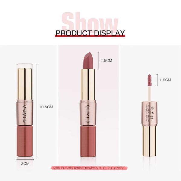 Матова помада для губ O.TWO.O 2 in 1 Matte Lipstick & Liquid Lipstick 06 00983 фото
