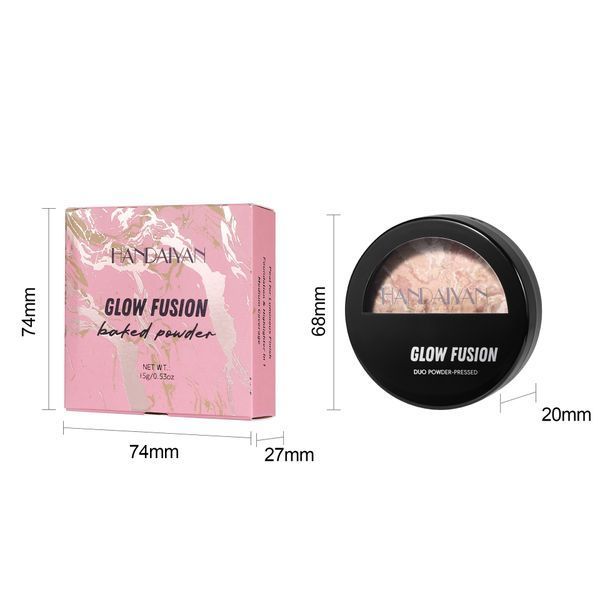 Запечена пудра для обличчя Handaiyan Glow Fushion Baked Powder Fair 01 Porcelain 15 г 01280 фото