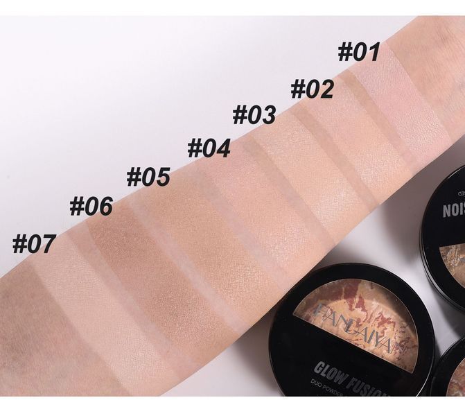 Запечена пудра для обличчя Handaiyan Glow Fushion Baked Powder Fair 01 Porcelain 15 г 01280 фото