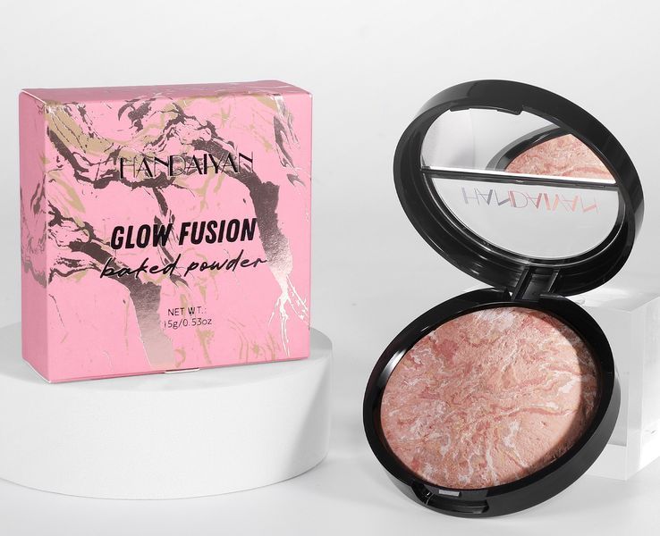 Запечена пудра для обличчя Handaiyan Glow Fushion Baked Powder Fair 01 Porcelain 15 г 01280 фото