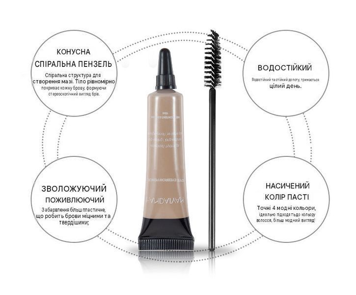 Гель-краска для бровей Handaiyan Dye Eyebrow Pencil 02 Caramel светло-коричневый 10 мл 01282 фото