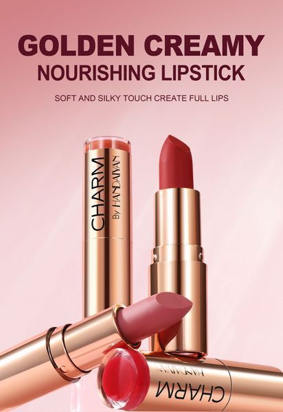 Кремова помада для губ Handaiyan Golden Creamy Nourishing Lipstick 08 Terracotta 01168 фото