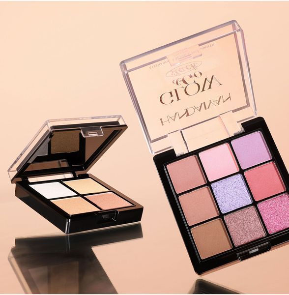 Палетка теней для век, румян и хайлайтера Handaiyan Glow&Go Stack Eyeshadow Blush Highlighter 3 in 1 Palette 02 01153 фото