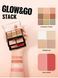 Палетка теней для век, румян и хайлайтера Handaiyan Glow&Go Stack Eyeshadow Blush Highlighter 3 in 1 Palette 02 01153 фото 5