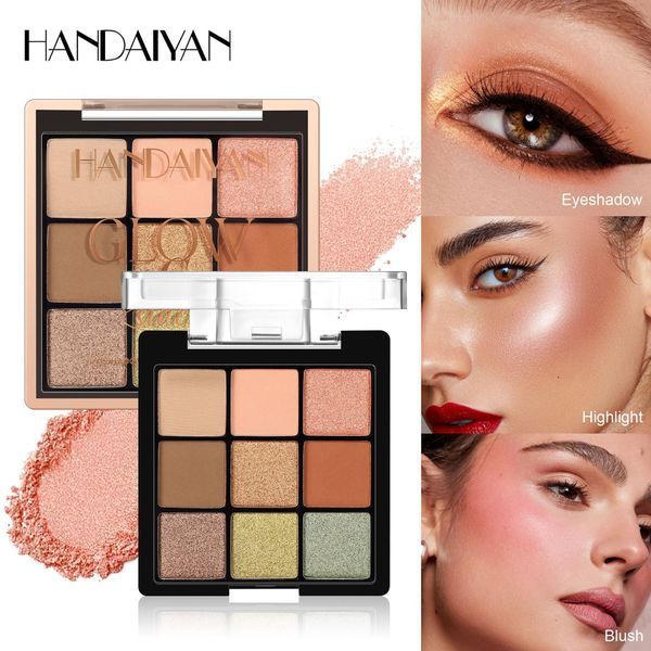 Палетка теней для век, румян и хайлайтера Handaiyan Glow&Go Stack Eyeshadow Blush Highlighter 3 in 1 Palette 02 01153 фото