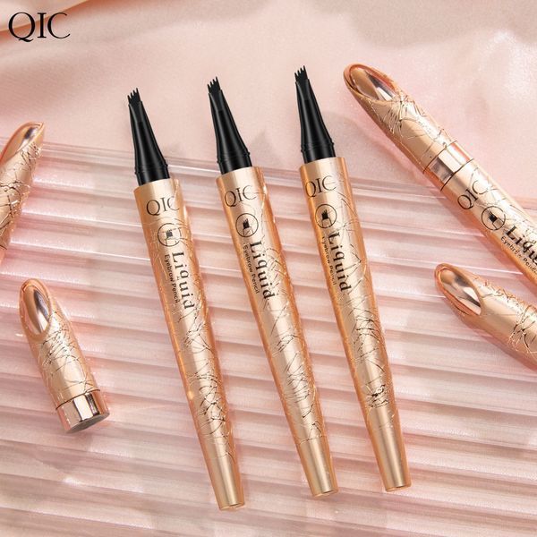 Маркер для брів з ефектом мікроблейдінгу QIC Liquid Eyebrow Pencil 01 світло-коричневий 01030 фото