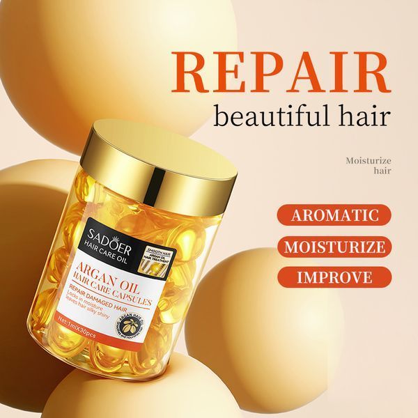 Капсулы для волос Sadoer Argan Oil Hair Care Capsules с аргановым маслом 30 шт 00879 фото