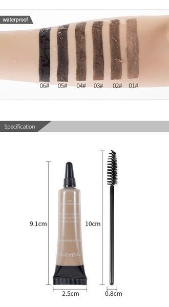 Гель-фарба для брів Handaiyan Dye Eyebrow Pencil 05 Espresso глибокий темний еспресо 10 мл 01285 фото