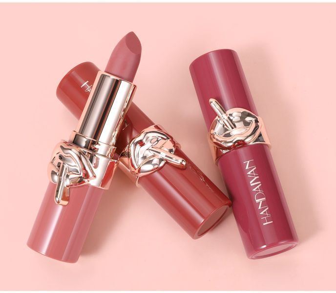 Кремова помада для губ Handaiyan Velvet Creamy Lipstick High-Pigment 02 Deep Rose 01170 фото