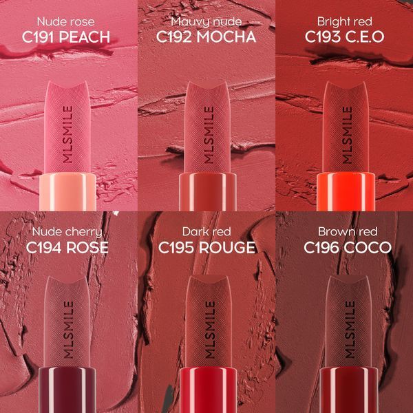 Помада для губ MLSMILE Matte Velvet Lipstick C193 Bright Red 01195 фото