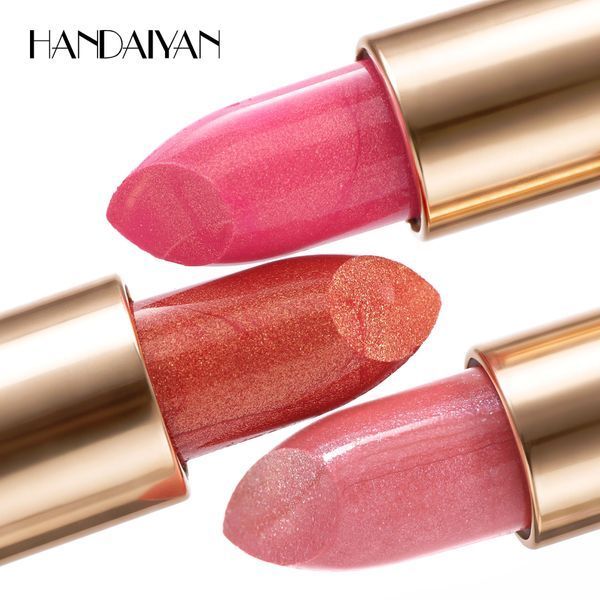 Помада для губ із шиммером Handaiyan Golden Shimmer Lipstick 02 коралово-персикова 01276 фото