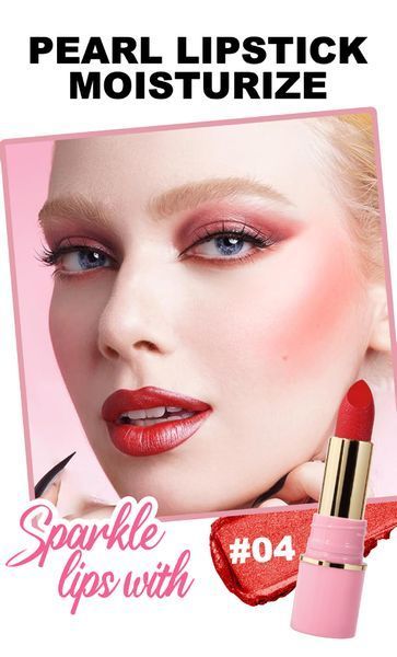 Помада для губ з металевим блиском Handaiyan Satin Shimmer Cream Lipstick 04 Ruby Red 01137 фото
