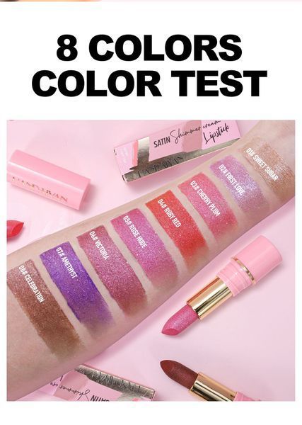 Помада для губ з металевим блиском Handaiyan Satin Shimmer Cream Lipstick 04 Ruby Red 01137 фото