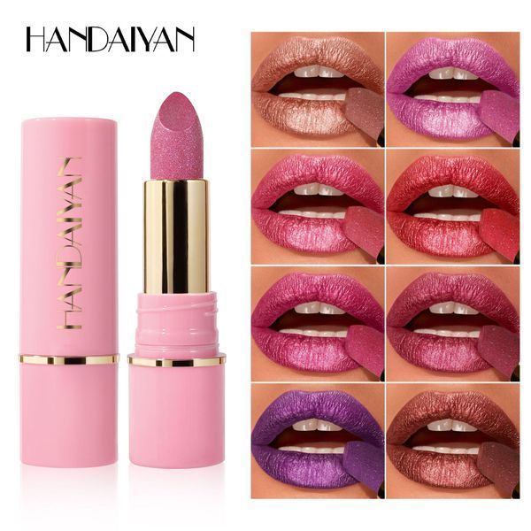 Помада для губ з металевим блиском Handaiyan Satin Shimmer Cream Lipstick 04 Ruby Red 01137 фото